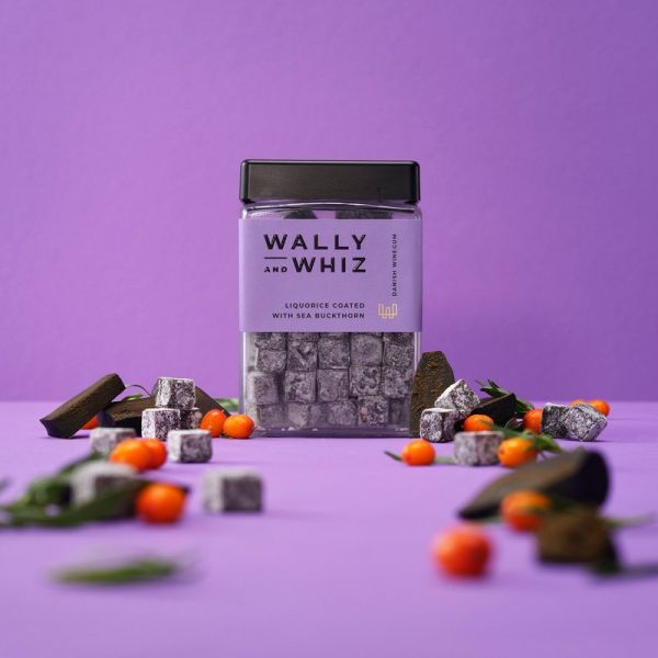 Wally and Whiz liquorice with sea buckthorn / Lakritz mit Sanddorn, veganes Weingummi, 240g